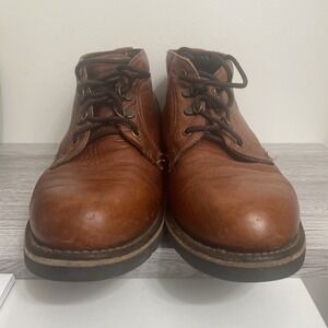 H.S. Trask Chukka Ankle Boots Mens 10M Brown Bison Leather  Vibram‎ Sole Lace Up